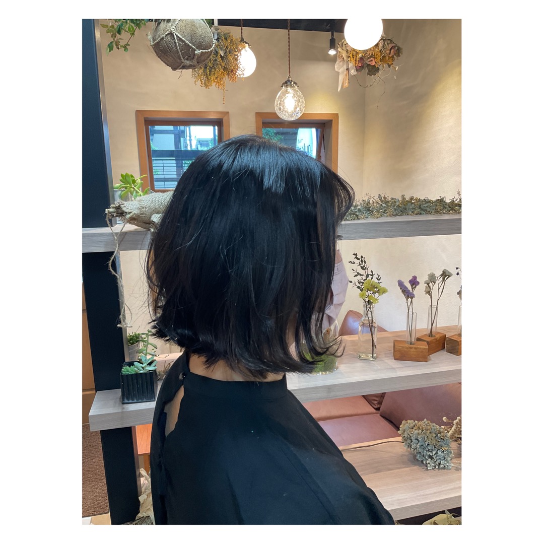 お客様スタイル ボブ インナーカラー〜土呂美容室 ヘアプラスマルン〜 土呂駅の美容室 hair+malun ヘアープラスマルン